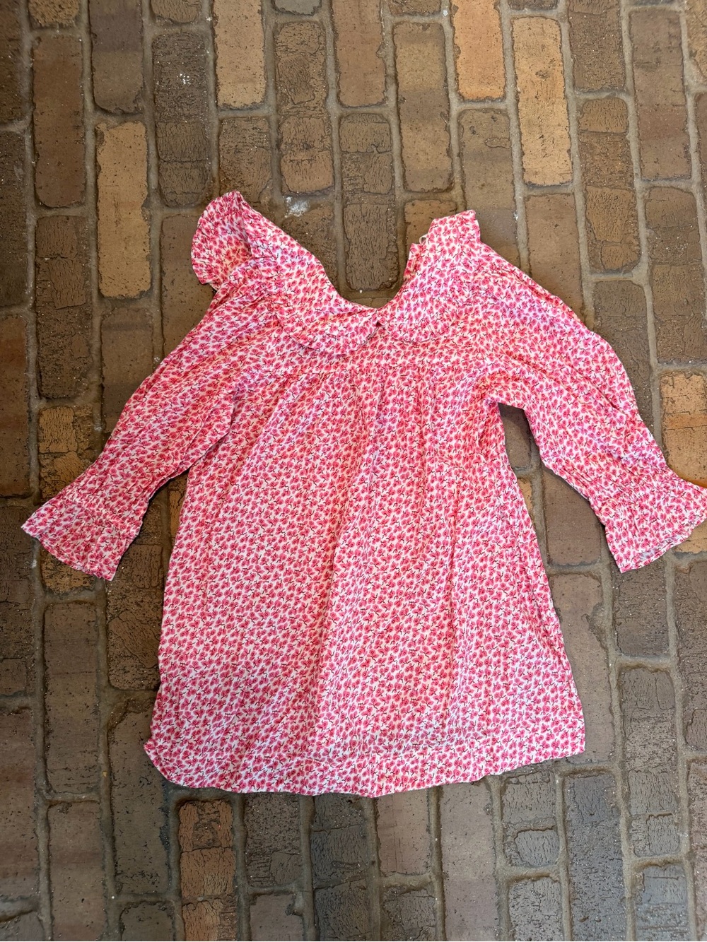 Doen Pink Floral Smocked Yoke Blouse